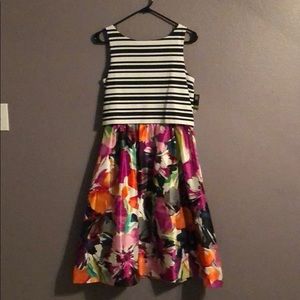 Taylor Dress: stripe & foral